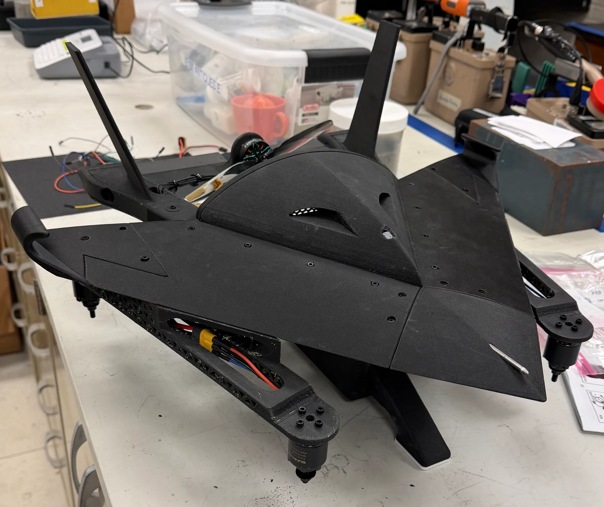 Atlas Falcon physical prototype on a laboratory workbench